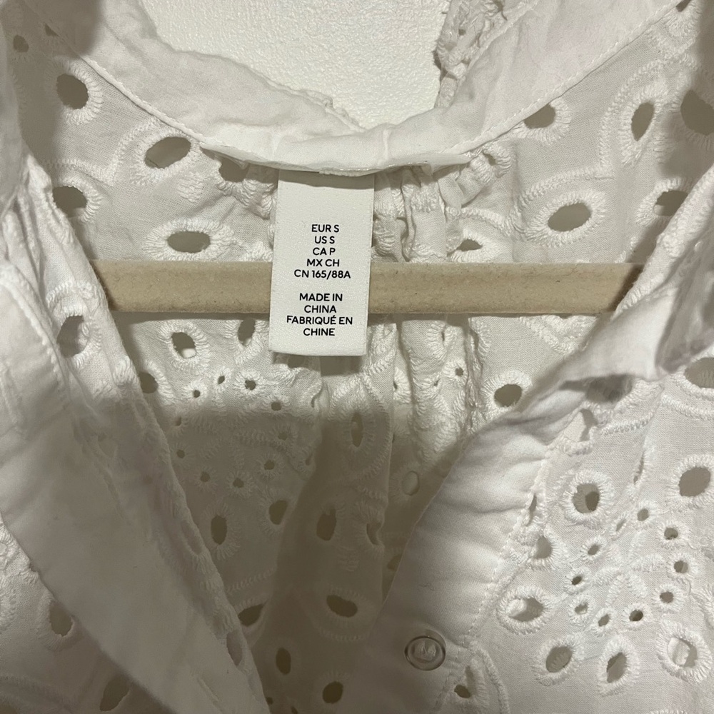 H&M White Eyelet Sleeveless Mini Dress - Picture 6 of 8